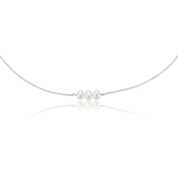 SILVER CLUSTER OHRID PEARL CHOKER - Image 2