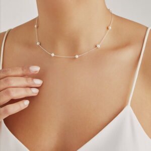 SILVER TEN OHRID PEARL CHOKER