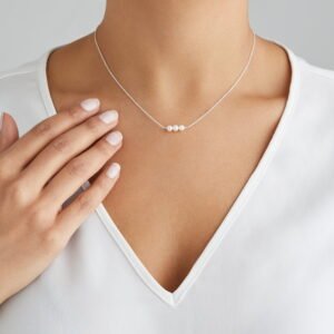 SILVER CLUSTER OHRID PEARL CHOKER