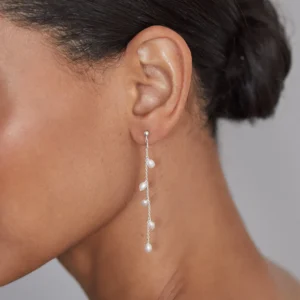 Silver Seed Ohrid Pearl Drop Earrings