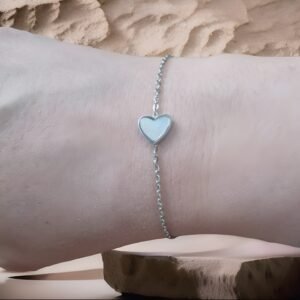 Silver Heart Ohrid Pearls Bracelet