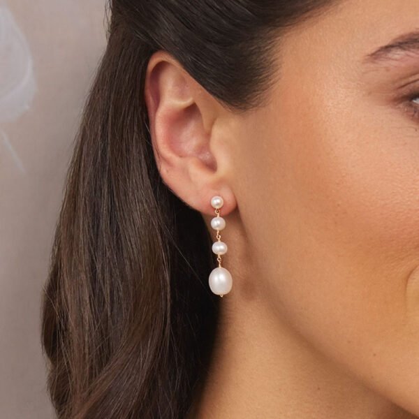 Silver Multi Ohrid Pearl Drop Earrings